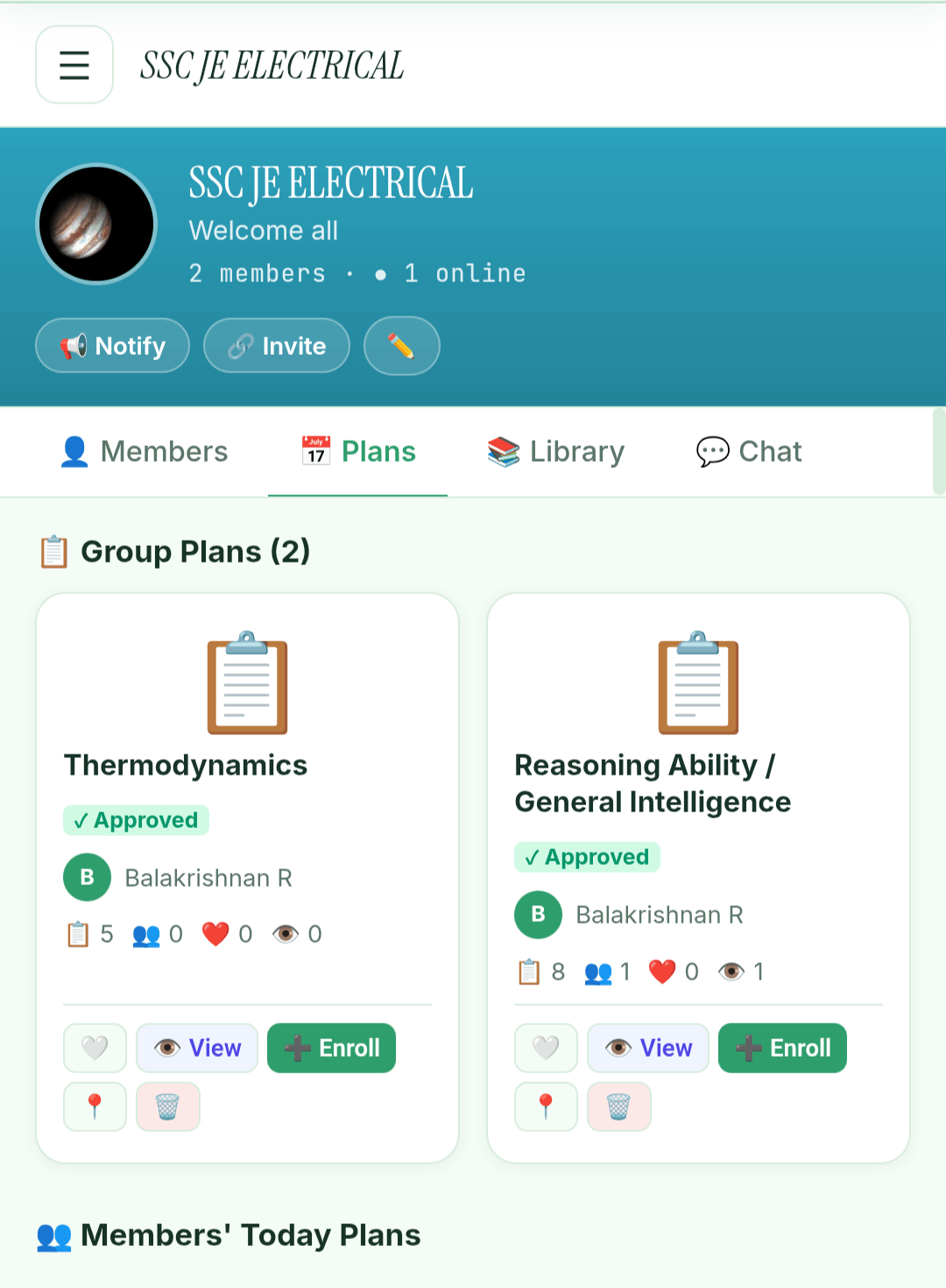 Group plans